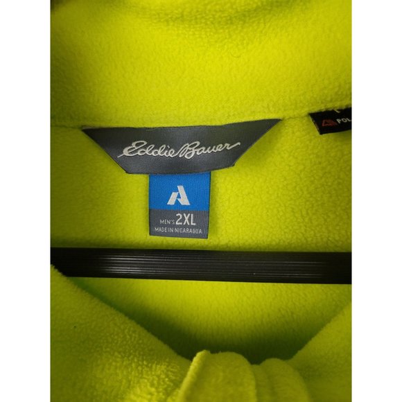 Eddie Bauer Ascent Full Zip Long Sleeve Fleece Lime Green Outdoor Size 2XL - Picture 3 of 9